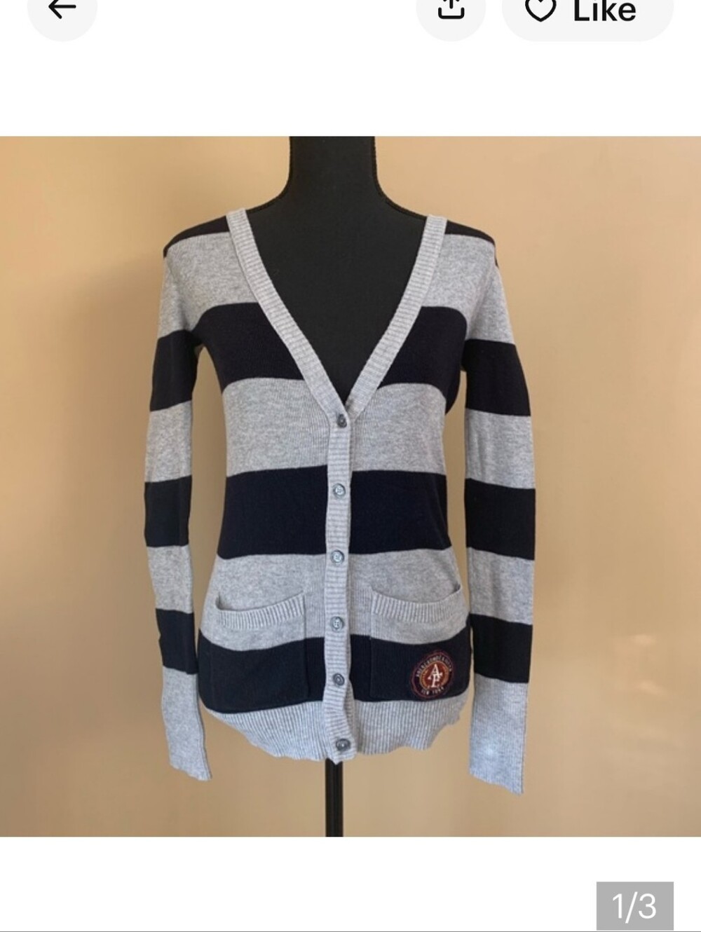 Abercrombie & Fitch Y2K Vintage Knit Cardigan-xs